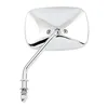 cafe 4 racer - Late OEM style mirror, short stem, right side. Chrome - MCS Standard mirrors 