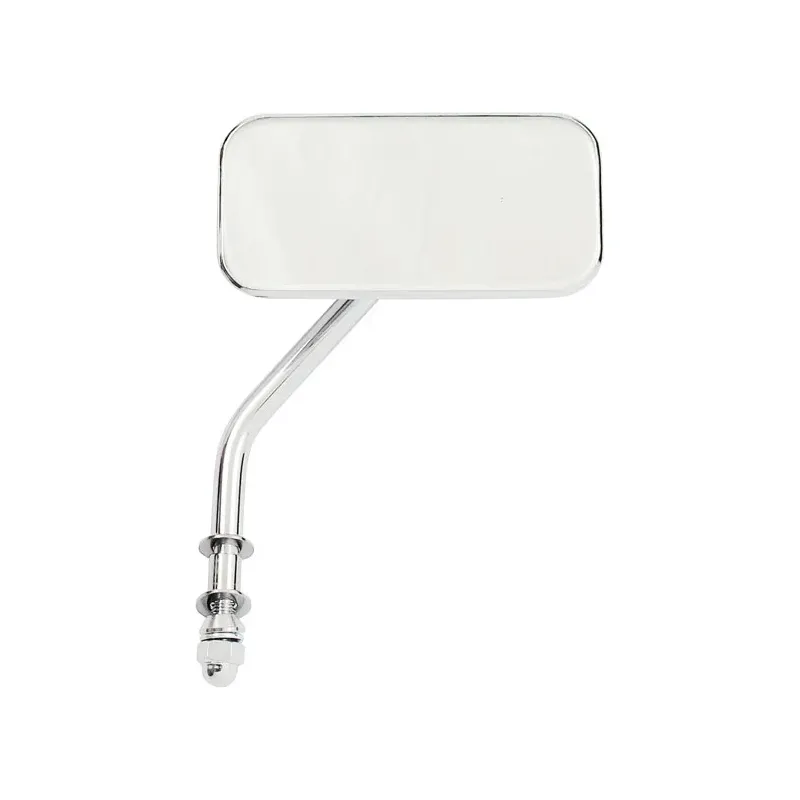 cafe 4 racer - Small rectangular mirror. Short stem, chrome - MCS Standard mirrors 