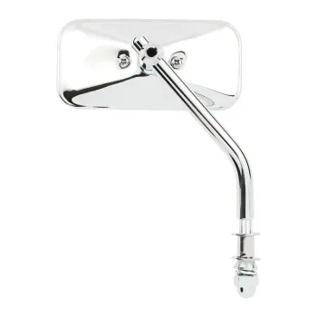 cafe 4 racer - Small rectangular mirror. Short stem, chrome - MCS Standard mirrors 