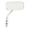 cafe 4 racer - Small rectangular mirror. Short stem, chrome - MCS Standard mirrors 
