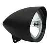 cafe 4 racer - Smoothie 5-3/4" headlamp with round visor. Black - MCS Headlights bottom mount 
