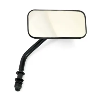 cafe 4 racer - Small rectangular mirror. Short stem, black - MCS Standard mirrors 