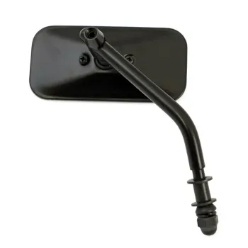 cafe 4 racer - Small rectangular mirror. Short stem, black - MCS Standard mirrors 