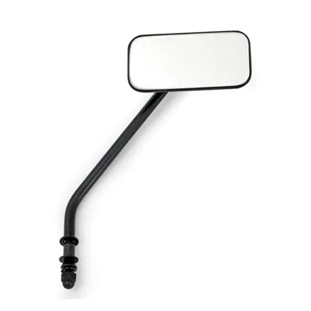 cafe 4 racer - Small rectangular mirror. Long stem, black - MCS Standard mirrors 