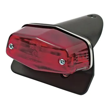 cafe 4 racer - Custom Lucas taillight assembly. With bracket. Black - MCS Bulb rear lights 