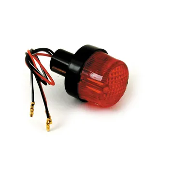 cafe 4 racer - Lucas taillight assembly. With bracket. Black - MCS Bulb rear lights 