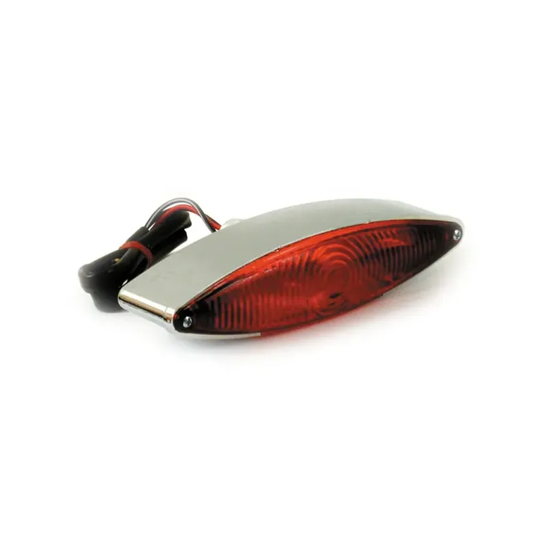 cafe 4 racer - Snakelight taillight. Chrome - MCS Bulb rear lights 