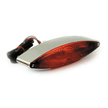 cafe 4 racer - Snakelight taillight. Chrome - MCS Bulb rear lights 