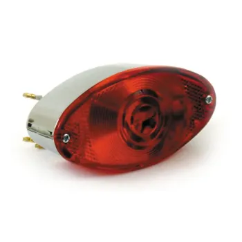 cafe 4 racer - Snakelight taillight. Chrome - MCS Bulb rear lights 
