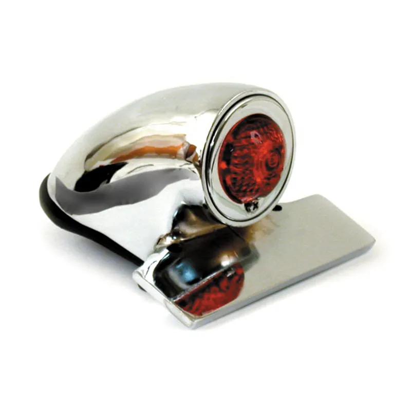 cafe 4 racer - SPARTO TAILLIGHT, CHROME (ECE) - MCS Bulb rear lights 