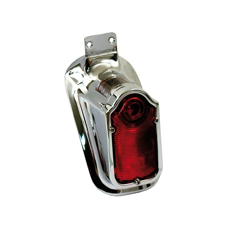 cafe 4 racer - 47-54 Tombstone taillight. Chrome - MCS Bulb rear lights 