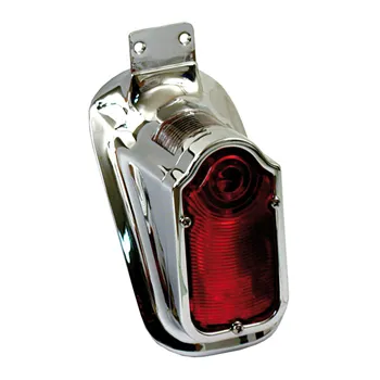 cafe 4 racer - 47-54 Tombstone taillight. Chrome - MCS Bulb rear lights 