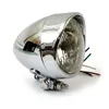 cafe 4 racer - 4 INCH HEADLAMP, PLAIN BULLET & VISOR - MCS Headlights bottom mount 