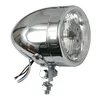 cafe 4 racer - 4 INCH HEADLAMP, LONG BULLET - MCS Headlights bottom mount 