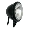 cafe 4 racer - 4-1/2 inch Bates style black headlamp - MCS Headlights bottom mount 