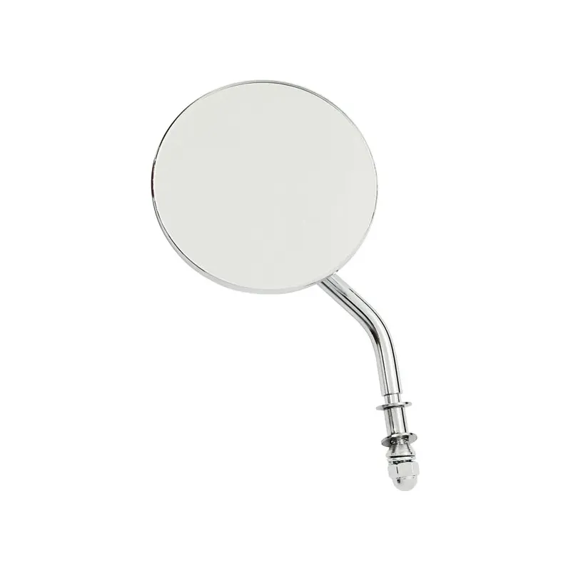 cafe 4 racer - Steel 3" round mirror. Chrome, short stem - MCS Standard mirrors 