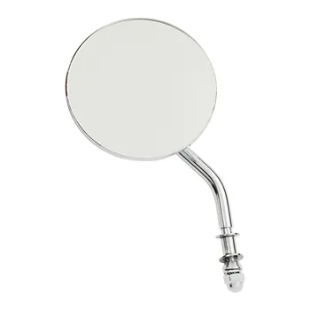 cafe 4 racer - Steel 3" round mirror. Chrome, short stem - MCS Standard mirrors 