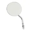 cafe 4 racer - Steel 3" round mirror. Chrome, short stem - MCS Standard mirrors 