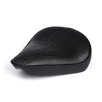 cafe 4 racer - Fitzz, vlastní sólo sedadlo. Černý plamen. Velký. 6 cm tlustý - MCS Sólo sedadla Bobber 