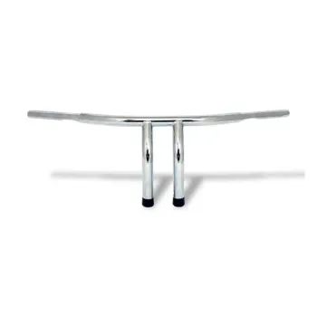 cafe 4 racer - Burly, Dominator raked 1-1/4" T-bar 12” rise. Matte black - BURLY H&D & Custom 
