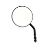 cafe 4 racer - Steel 4" round mirror. Black, short stem - MCS Standard mirrors 