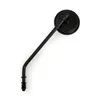 cafe 4 racer - Steel 3" round mirror. Black, long stem - MCS Standard mirrors 