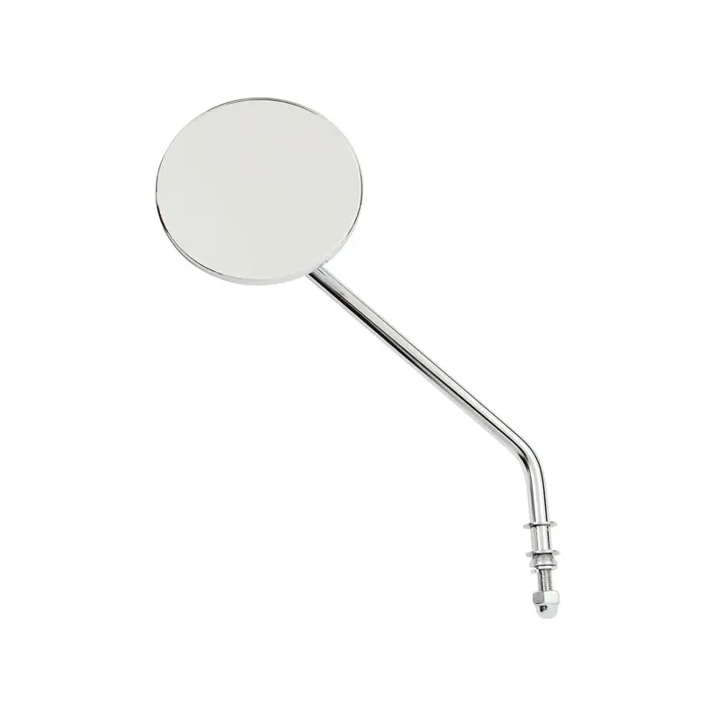 cafe 4 racer - Steel 4" round mirror. Chrome, long stem - MCS Standard mirrors 