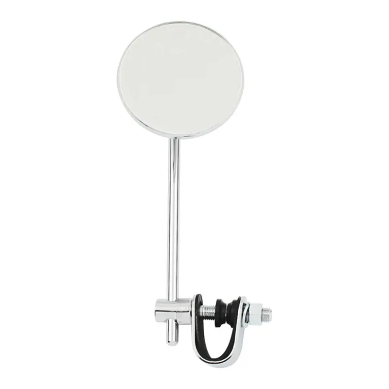 cafe 4 racer - Round clamp-on style steel mirror, 3" with 6" stem - MCS Standard mirrors 