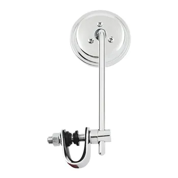 cafe 4 racer - Round clamp-on style steel mirror, 3" with 6" stem - MCS Standard mirrors 