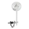cafe 4 racer - Round clamp-on style steel mirror, 3" with 6" stem - MCS Standard mirrors 