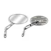 cafe 4 racer - Slotted Cateye mirror. Chrome, short stem - MCS Standard mirrors 