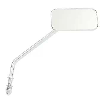 cafe 4 racer - Mini-Round aluminum mirror. Chrome, long stem, L&R - MCS Standard mirrors 