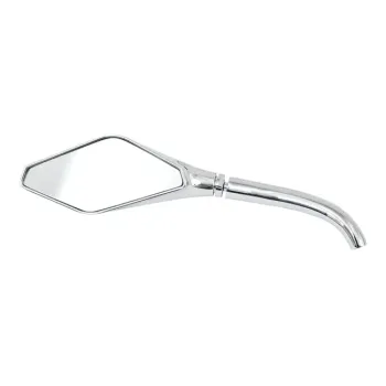 cafe 4 racer - Round clamp-on style steel mirror, 3" with 6" stem - MCS Standard mirrors 