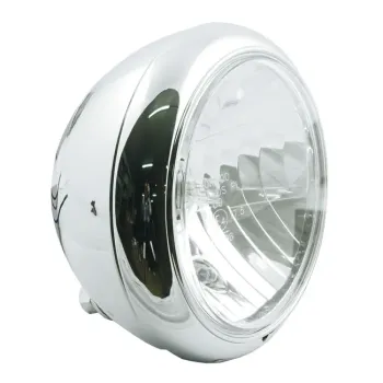 cafe 4 racer - SHIN YO 7 inch YUMA 2 main headlight, shiny black - Shin Yo Headlights bottom mount 4054783254675