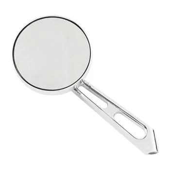 cafe 4 racer - Mini-Round aluminum mirror. Chrome, short stem, L&R - MCS Standard mirrors 