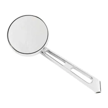 cafe 4 racer - Mini-Round aluminum mirror. Chrome, long stem, L&R - MCS Standard mirrors 