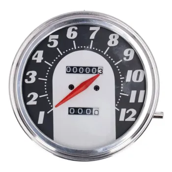 cafe 4 racer - Tachometer FL, 46-47 ks, strieborný/čierny. 2:1 KMH - MCS Analógové rýchlomery 