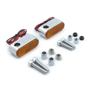 cafe 4 racer - Koso, z1 LED turn signals. Black. Smoke lens - MCS Standard indicators 