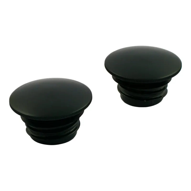 cafe 4 racer - BLACK GAS CAP SET, DOMED - MCS Fuel Caps 