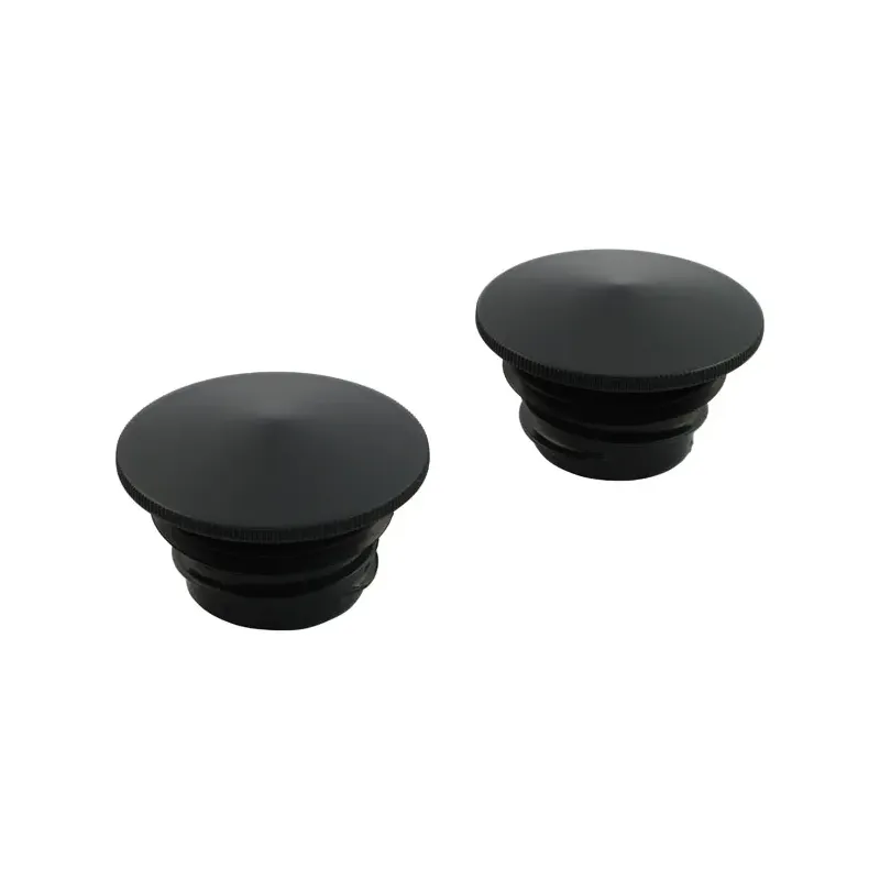 cafe 4 racer - BLACK GAS CAP SET, POINTED - MCS Fuel Caps 