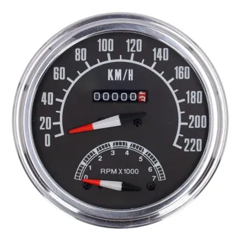 cafe 4 racer - Stoker, electronic speedometer. 60mm. Black face - MCS Analog speedometers 