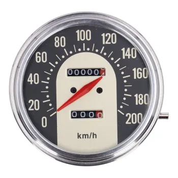 cafe 4 racer - FL speedometer, 85-up face, black. 2:1 MPH - MCS Analog speedometers 