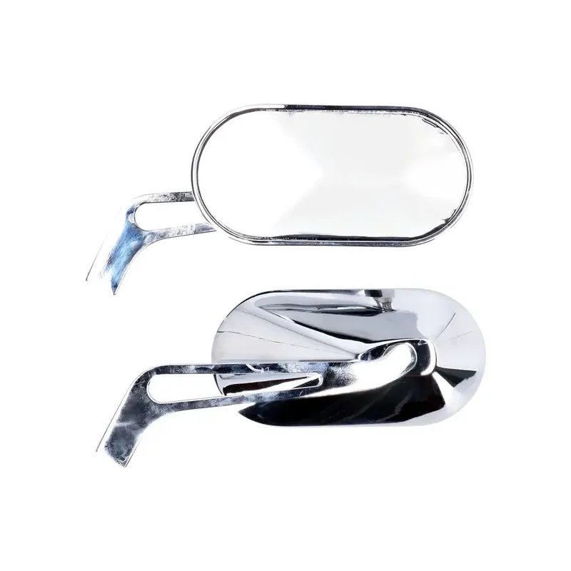 cafe 4 racer - Oval mirror set aluminum chrome - MCS Standard mirrors 
