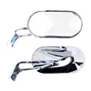 cafe 4 racer - Oval mirror set aluminum chrome - MCS Standard mirrors 