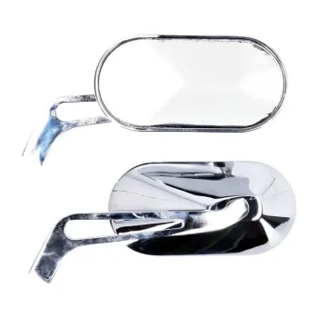 cafe 4 racer - Oval mirror set aluminum chrome - MCS Standard mirrors 