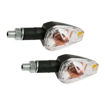 cafe 4 racer - Miniblinker "Duc-Style" black 45x61mm R.H./ F.L 10W M6 E-approved - HS MOTO Germany Standard indicators 4251352601001