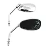 cafe 4 racer - Blind Spot mirror set. Chrome - MCS Standard mirrors 