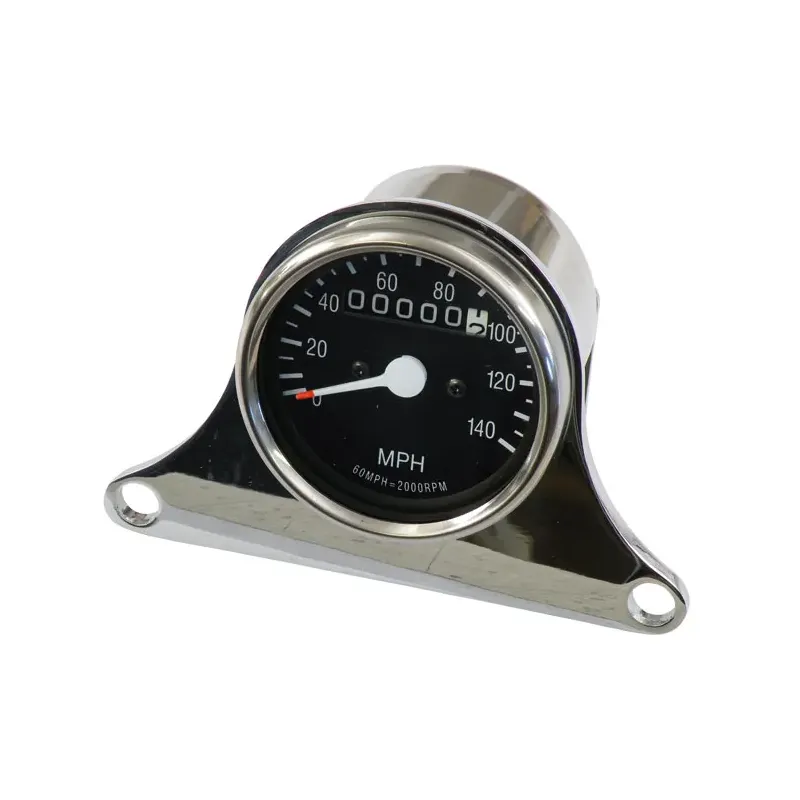 Mini speedometer kit chrome, 2:1 mph drive ratio