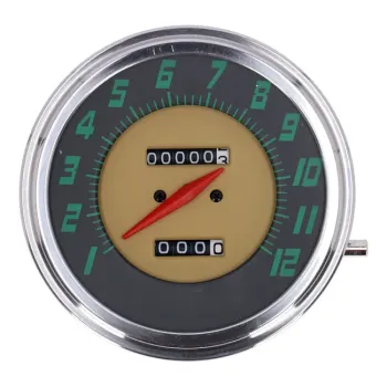cafe 4 racer - FL speedometer, 36-40 face, White. 2.24:1 MPH - MCS Analog speedometers 
