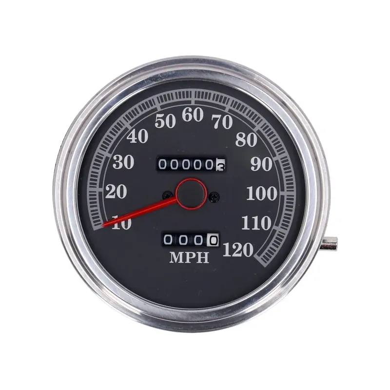 cafe 4 racer - FL speedometer, 85-up face, black. 2:1 MPH - MCS Analog speedometers 
